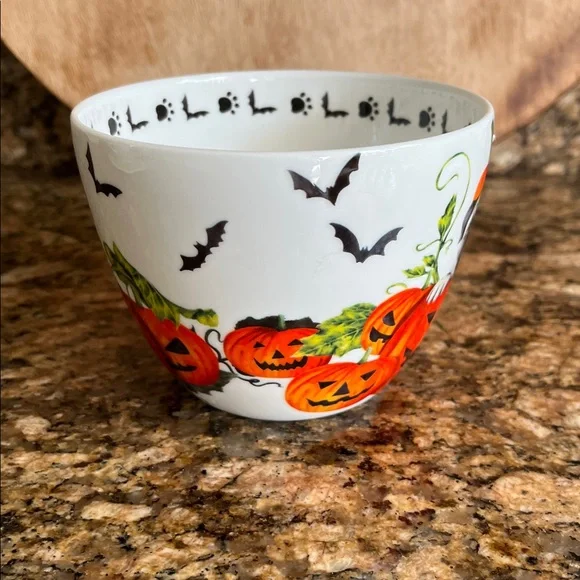 Portobello By Design Bone China Pug Pumpkin Coffee Mug - Picture 2 of 9